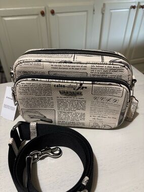 New w tags! Coach Newspaper Print Crossbody
